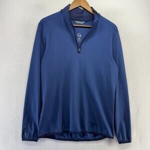 Galway Bay Quarter Zip Men's Small blue performance Pullover Lightweight Golf